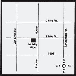 Mobility Plus Rehab Services map and location Warren MI, Physical Therapy